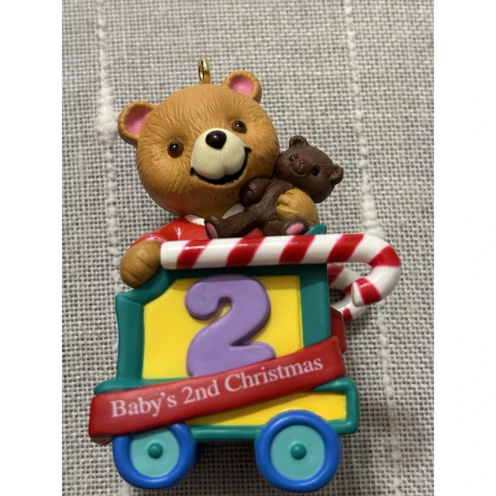Vintage Y2K 2000 Hallmark Keepsake Christmas Ornament Baby's Second Age Bear NIB
